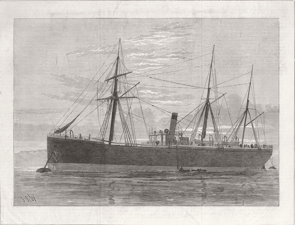 KENT. Bywell Castle, Deptford after crash 1878 old antique print picture